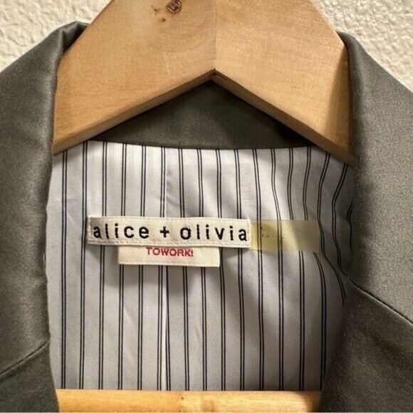 alice & olivia towork blazer gray size small - Picture 4 of 8
